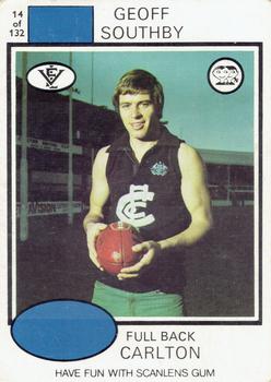 1975 Scanlens VFL #14 Geoff Southby Front